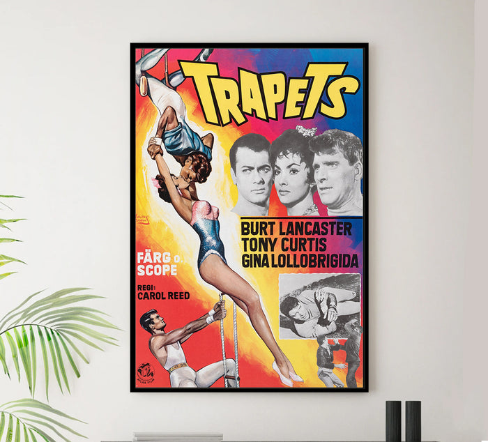 Trapeze 1956 - Burt Lancaster - Sweden - Classic Movie Poster