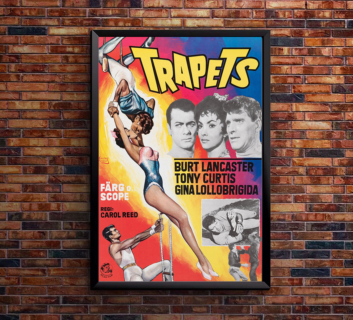 Trapeze 1956 - Burt Lancaster - Sweden - Classic Movie Poster