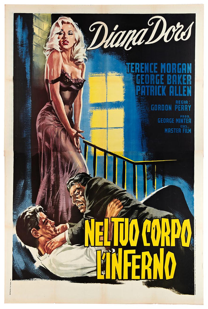 Tread Softly Stranger 1958 - Italian - Vintage Classic Movie Poster