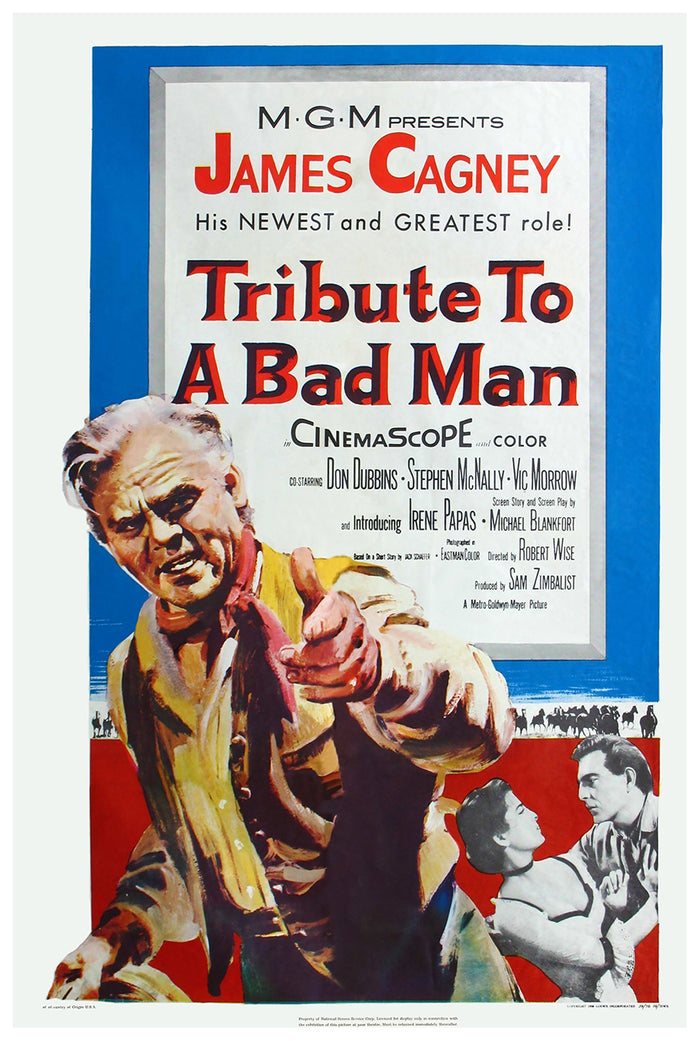 Tribute to a Bad Man 1956 - James Cagney - US - Classic Movie Poster
