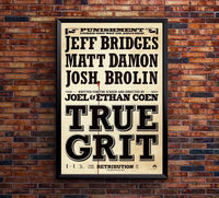 True Grit 2010 - Teaser v2 - Classic Movie Poster