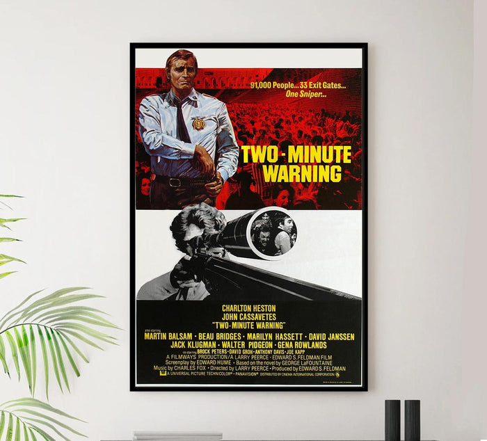 Two-Minute Warning 1976 - Charlton Heston - Vintage Classic Movie Poster