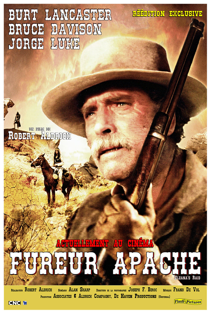 Ulzana's Raid 1972 - Burt Lancaster - France - Classic Movie Poster