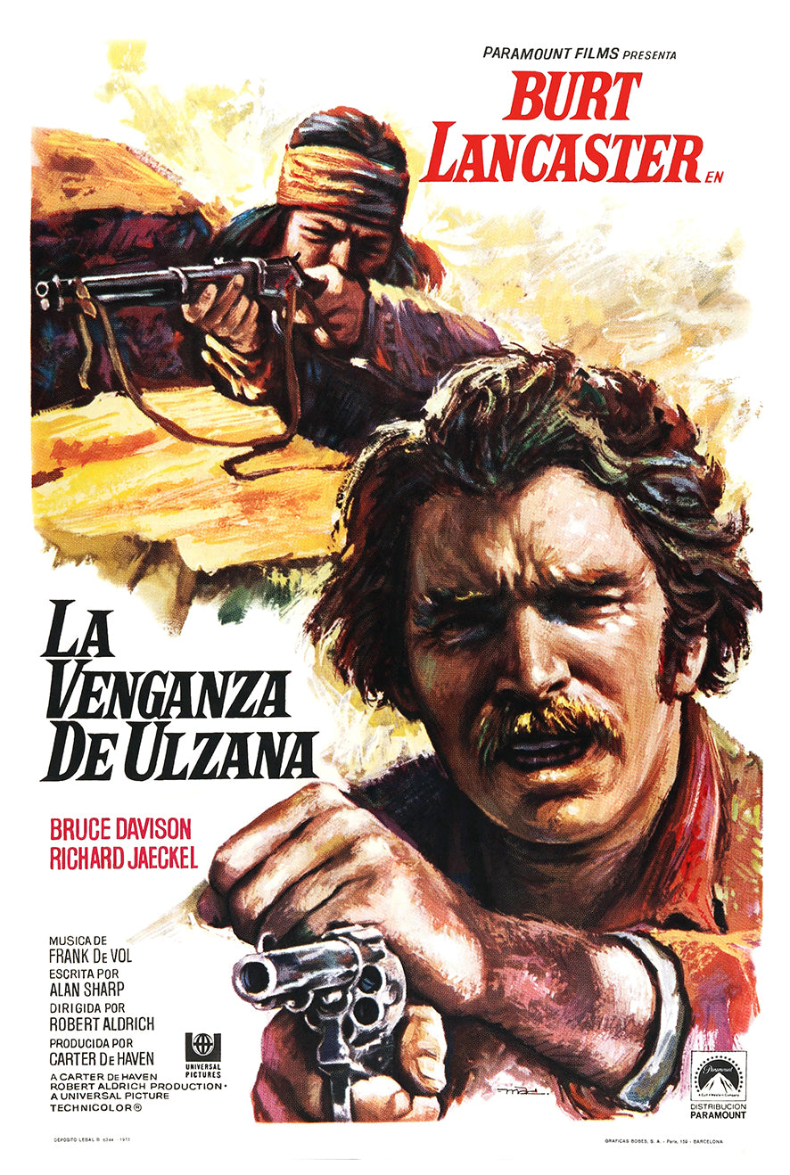 Ulzana's Raid 1972 - Burt Lancaster - Spain - Classic Movie Poster