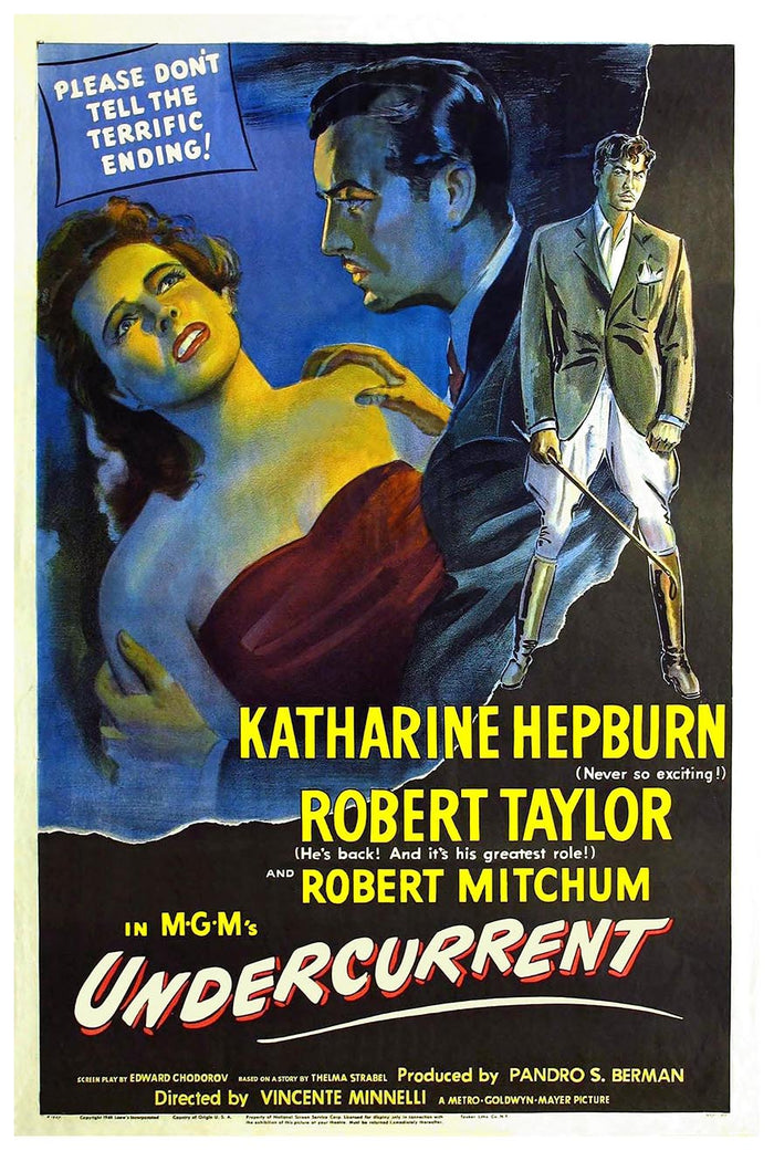 Undercurrent 1946 - Robert Mitchum - Vintage Classic Movie Poster