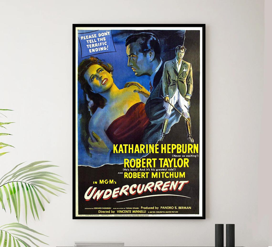 Undercurrent 1946 - Robert Mitchum - Vintage Classic Movie Poster