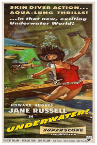 Underwater! 1955 - 12x36 - Vintage Classic Movie Poster