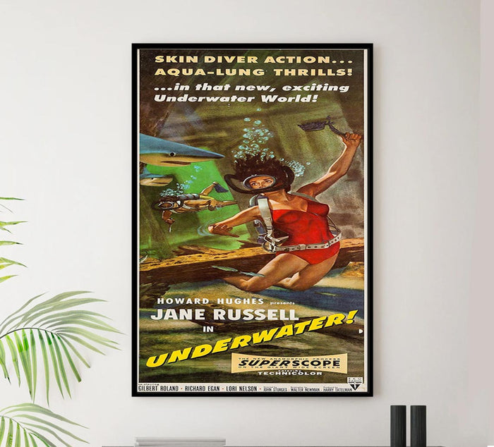 Underwater! 1955 - 12x36 - Vintage Classic Movie Poster