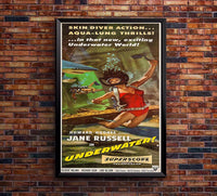 Underwater! 1955 - 12x36 - Vintage Classic Movie Poster