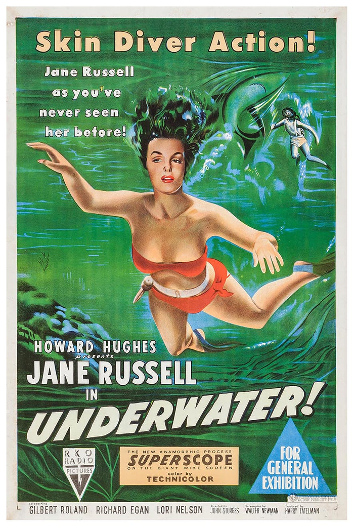 Underwater! 1955 - Vintage Classic Movie Poster