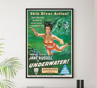 Underwater! 1955 - Vintage Classic Movie Poster