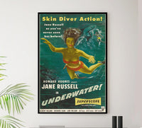 Underwater! 1955 v2 - Vintage Classic Movie Poster