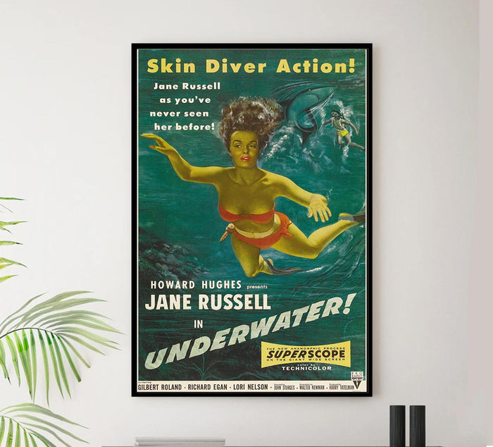 Underwater! 1955 v2 - Vintage Classic Movie Poster