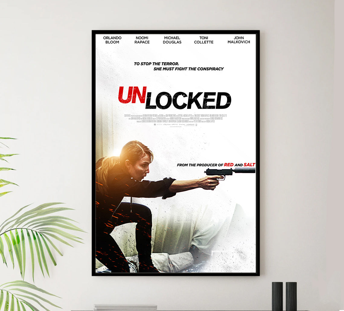 Unlocked 2017 - Michael Douglas - UK 2 - Classic Movie Poster
