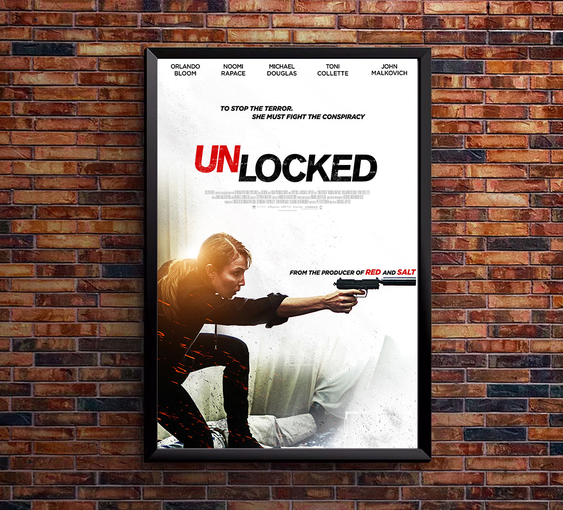 Unlocked 2017 - Michael Douglas - UK 2 - Classic Movie Poster