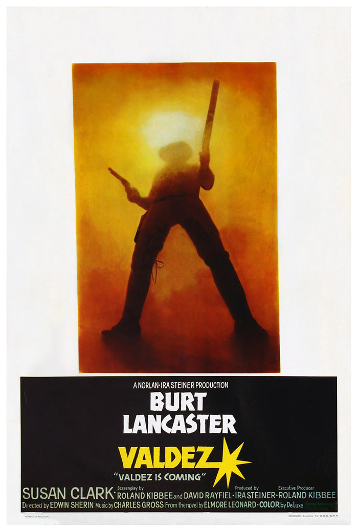 Valdez Is Coming 1971 - Burt Lancaster - Belgium - Classic Movie Poster