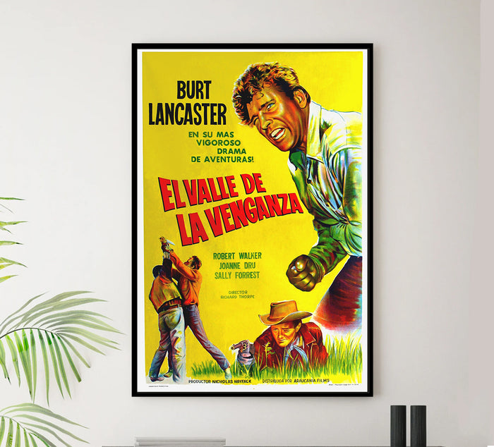 Vengeance Valley 1951 - Burt Lancaster - Argentina - Classic Movie Poster