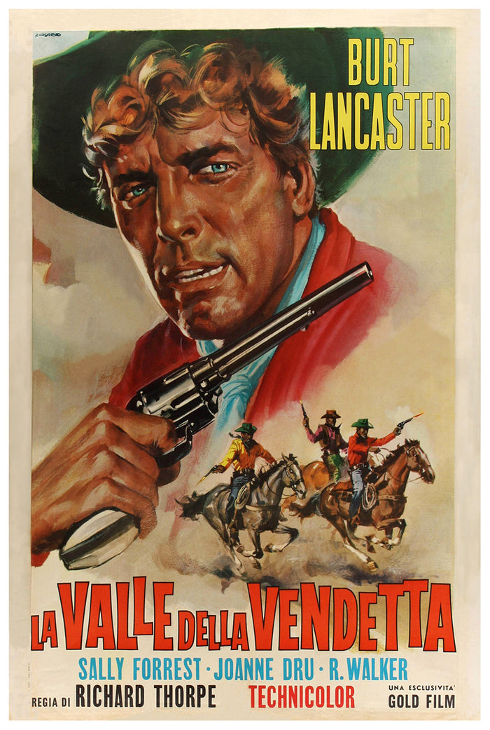 Vengeance Valley 1951 - Burt Lancaster - Italy - Classic Movie Poster