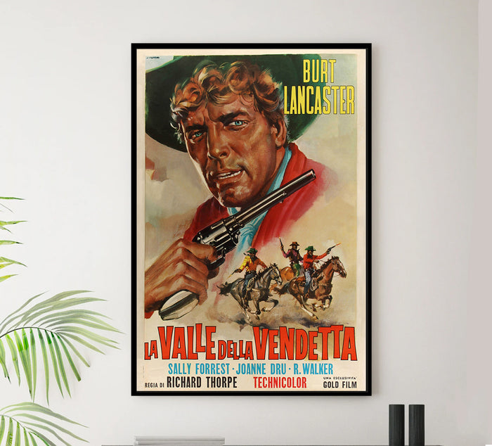Vengeance Valley 1951 - Burt Lancaster - Italy - Classic Movie Poster