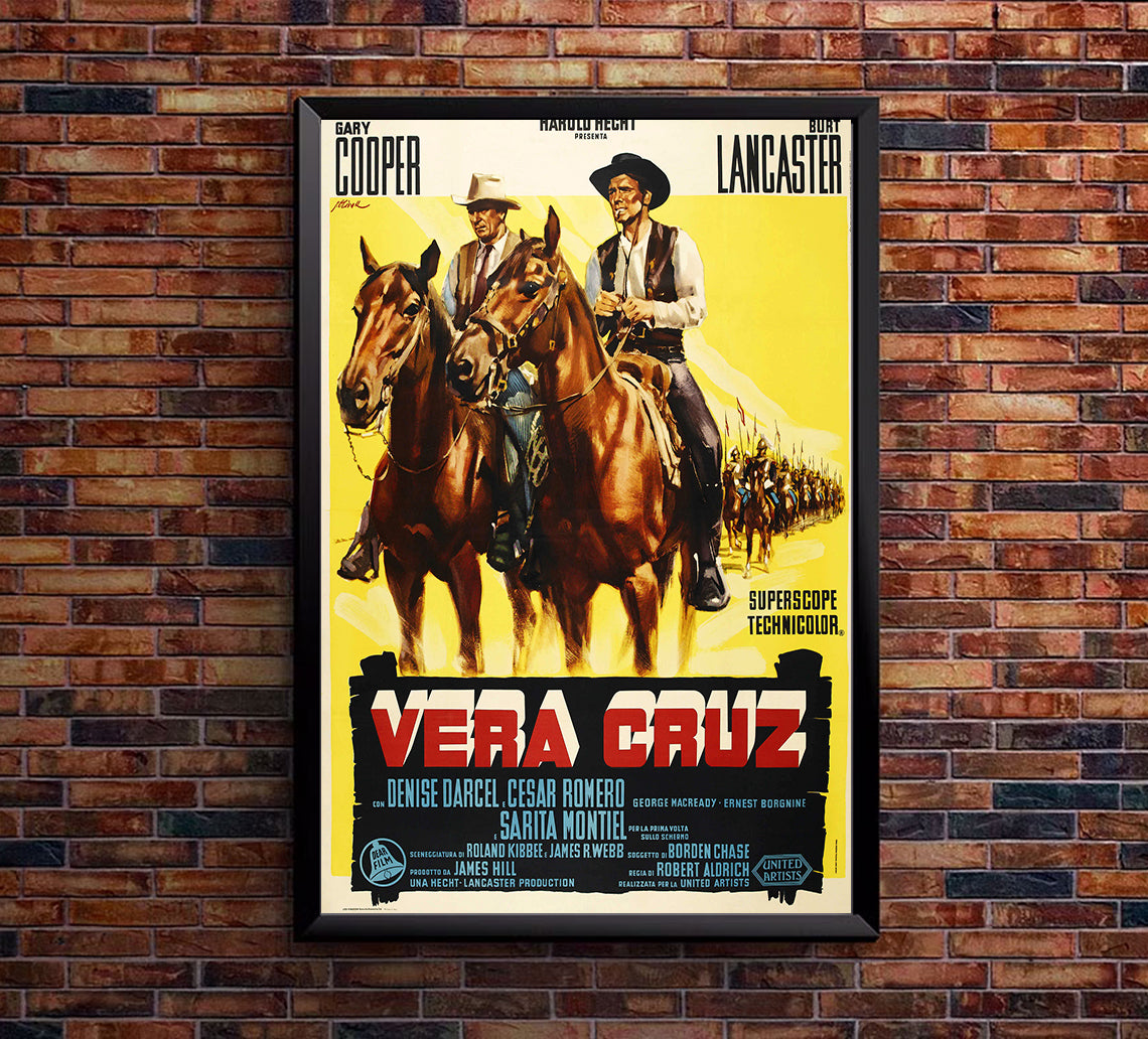 Vera Cruz 1954 - Burt Lancaster - Italy - Classic Movie Poster
