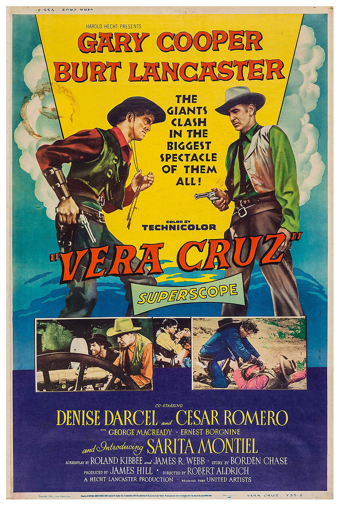 Vera Cruz 1954 - Burt Lancaster - US (2) - Classic Movie Poster