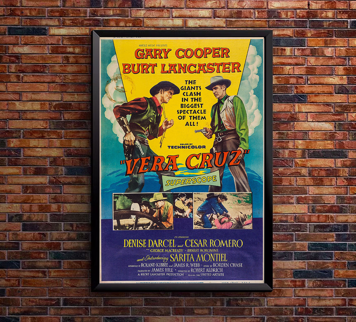 Vera Cruz 1954 - Burt Lancaster - US (2) - Classic Movie Poster