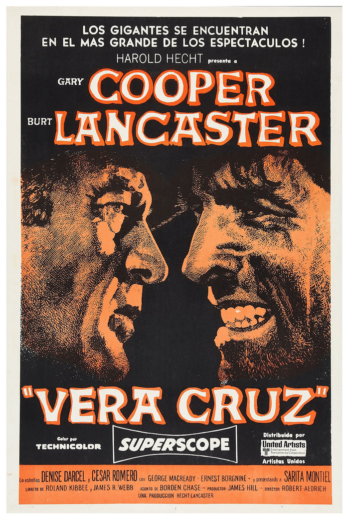 Vera Cruz 1954 - Charles Bronson - Argentina - Classic Movie Poster