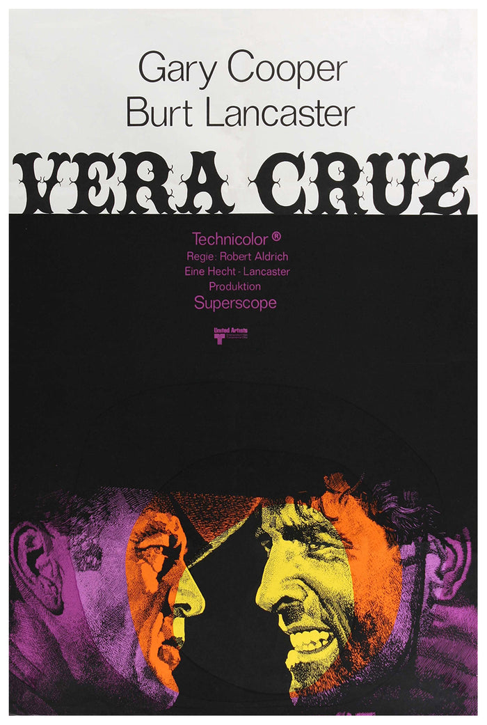 Vera Cruz 1954 - Charles Bronson - Germany - Classic Movie Poster