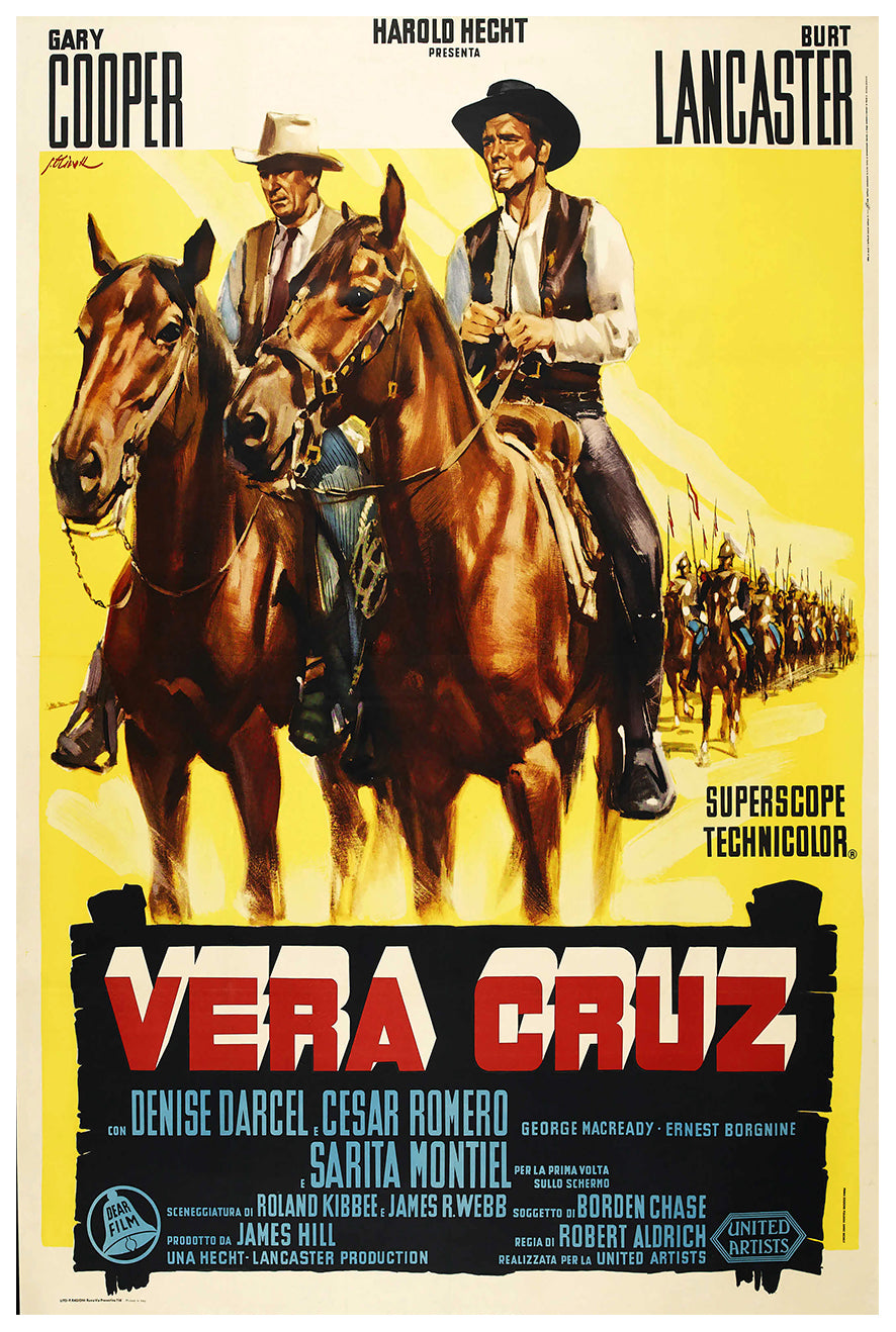 Vera Cruz 1954 - Charles Bronson - Italy - Classic Movie Poster