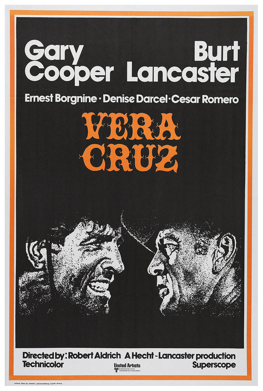 Vera Cruz 1954 - Charles Bronson - South Africa - Classic Movie Poster