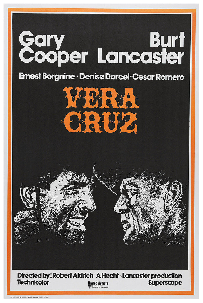 Vera Cruz 1954 - Charles Bronson - South Africa - Classic Movie Poster