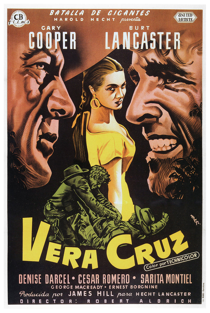 Vera Cruz 1954 - Charles Bronson - Spain - Classic Movie Poster