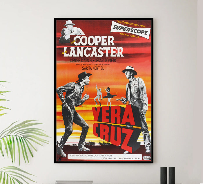 Vera Cruz 1954 - Charles Bronson - Sweden - Classic Movie Poster