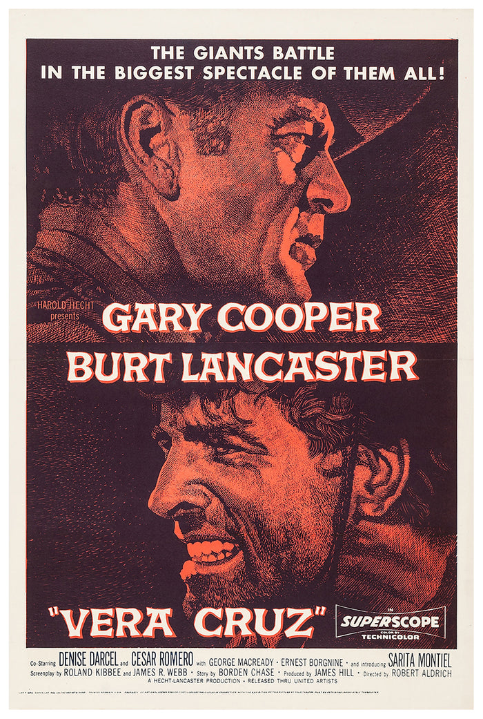 Vera Cruz 1954 - Charles Bronson - US - Classic Movie Poster