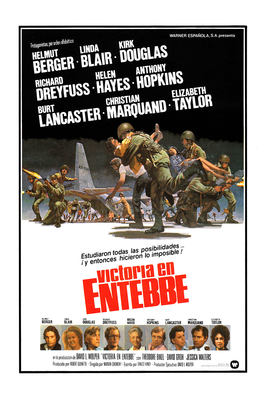 Victory at Entebbe 1976 - Burt Lancaster - Spain - Classic Movie Poster
