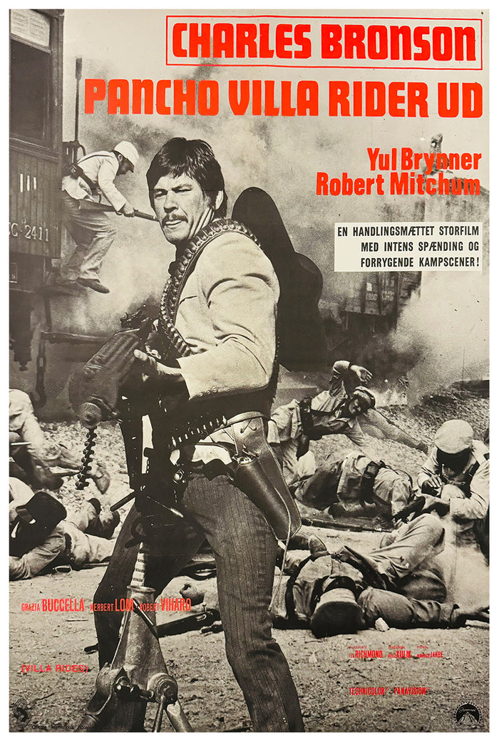Villa Rides 1968 - Charles Bronson - Denmark - Classic Movie Poster