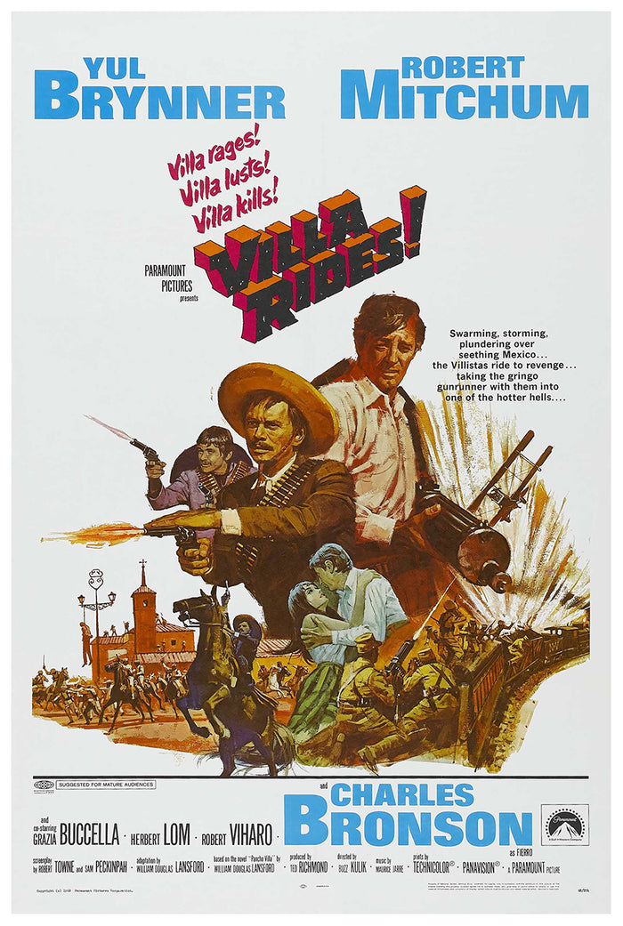 Villa Rides 1968 - Charles Bronson - US - Classic Movie Poster