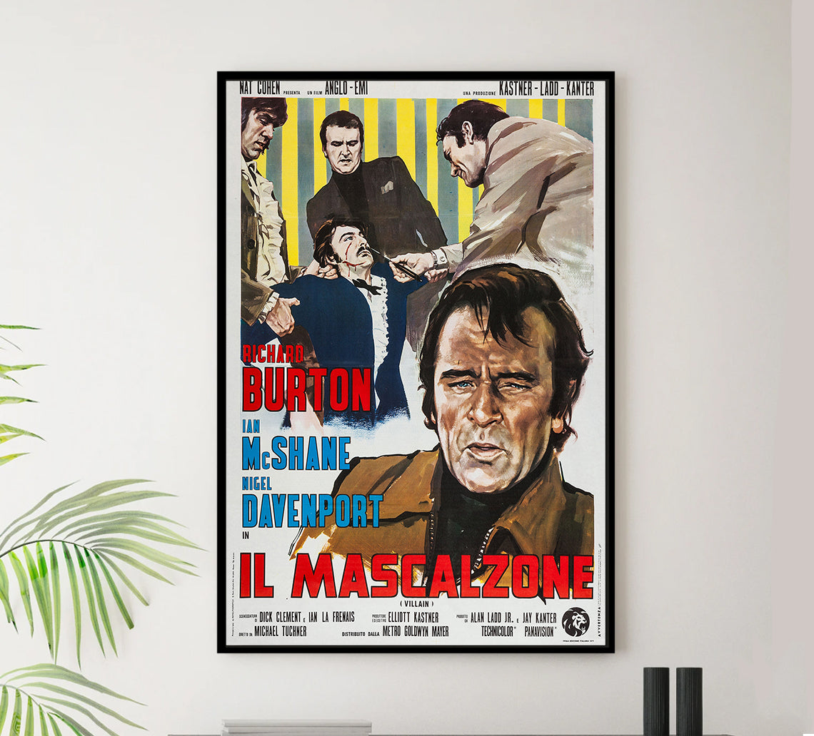 Villain 1971 - Richard Burton - Italy - Classic Movie Poster