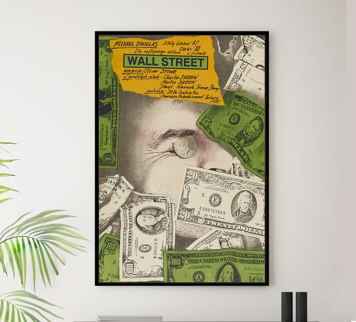 Wall Street 1987 - Michael Douglas - Poland - Classic Movie Poster
