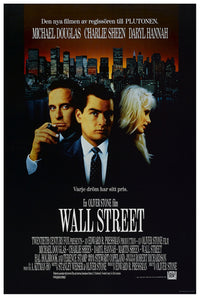 Wall Street 1987 - Michael Douglas - Sweden - Classic Movie Poster