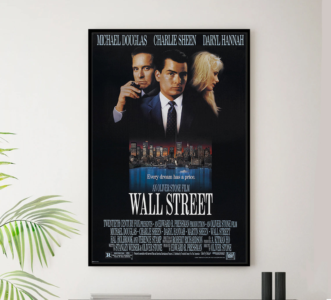 Wall Street 1987 - Michael Douglas - US - Classic Movie Poster