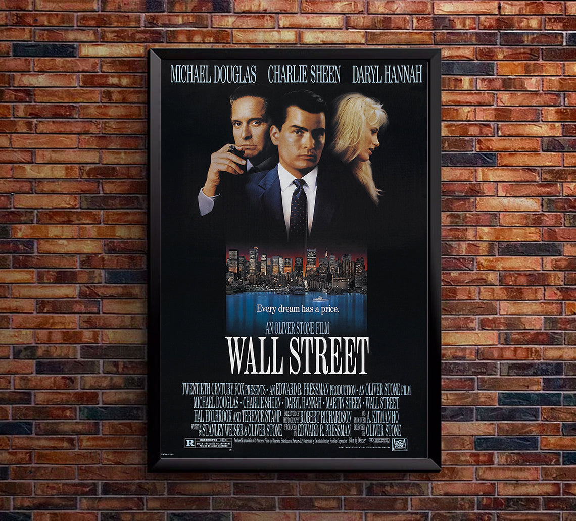 Wall Street 1987 - Michael Douglas - US - Classic Movie Poster
