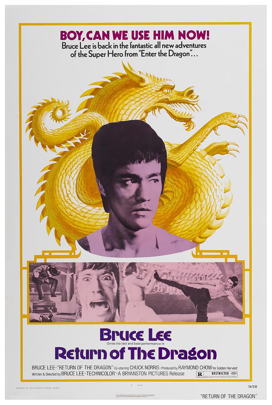 Way of the Dragon - 1972 - v2 - Vintage Classic Kung Fu Movie Poster