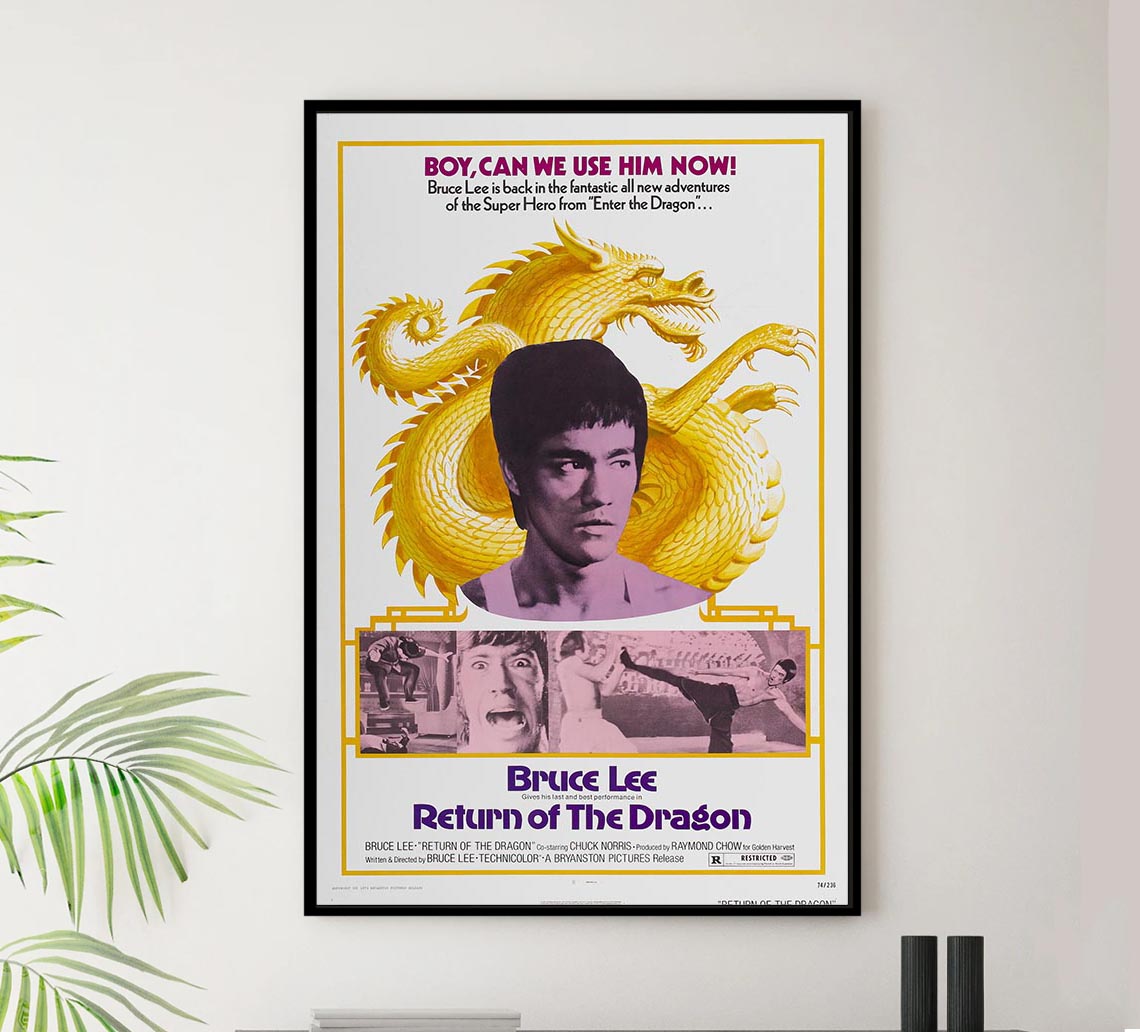 Way of the Dragon - 1972 - v2 - Vintage Classic Kung Fu Movie Poster