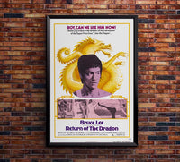 Way of the Dragon - 1972 - v2 - Vintage Classic Kung Fu Movie Poster