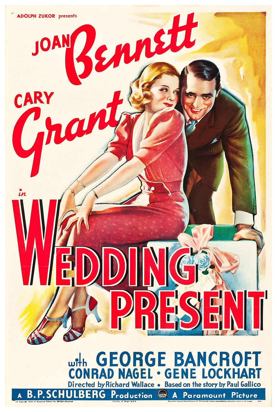 Wedding Present 1936 - Cary Grant - US - Classic Movie Poster
