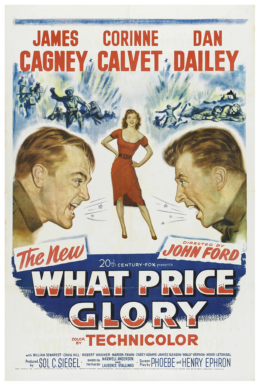 What Price Glory 1952 - James Cagney - US - Classic Movie Poster