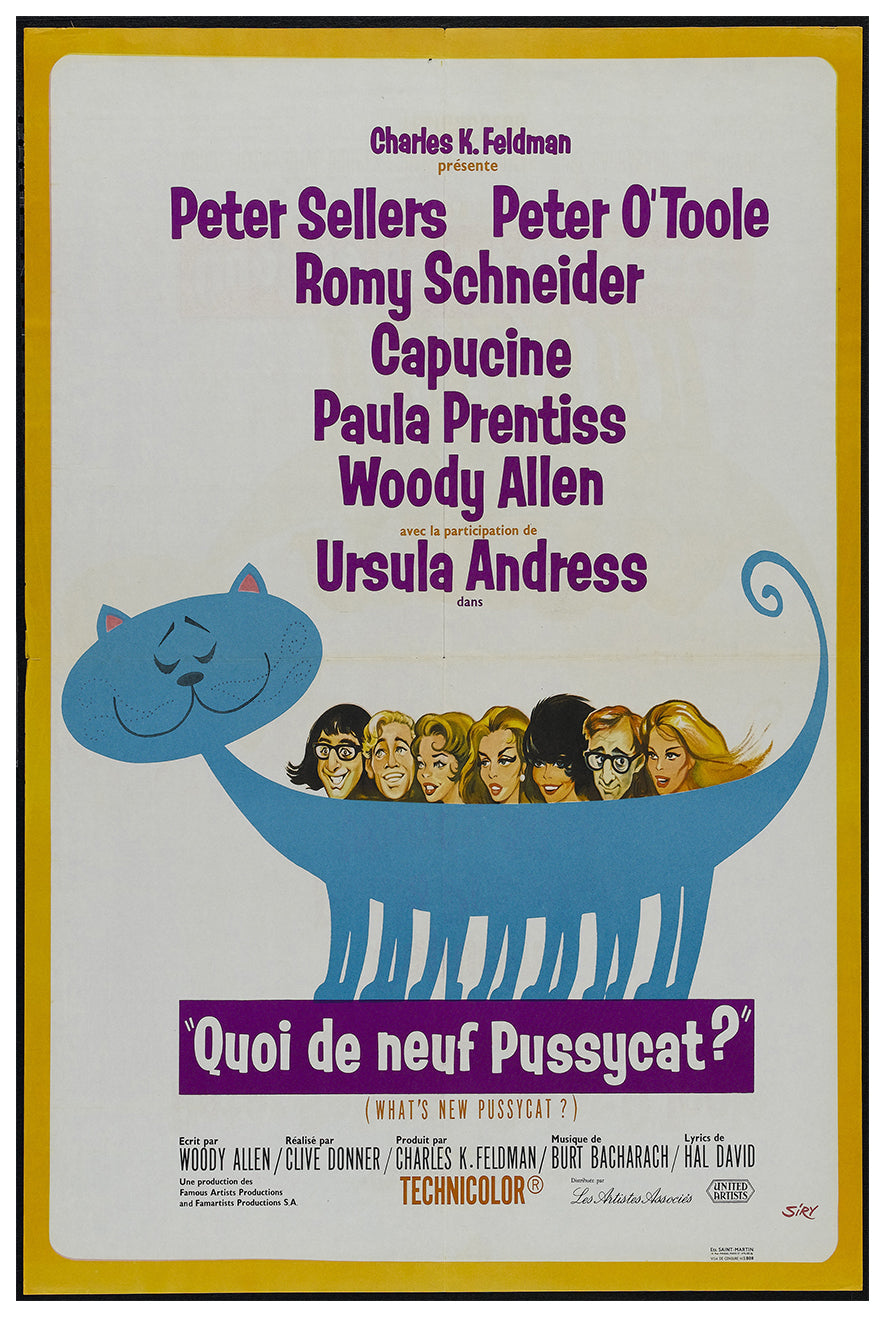 What's New, Pussycat 1965 - Richard Burton - France - Classic Movie Poster