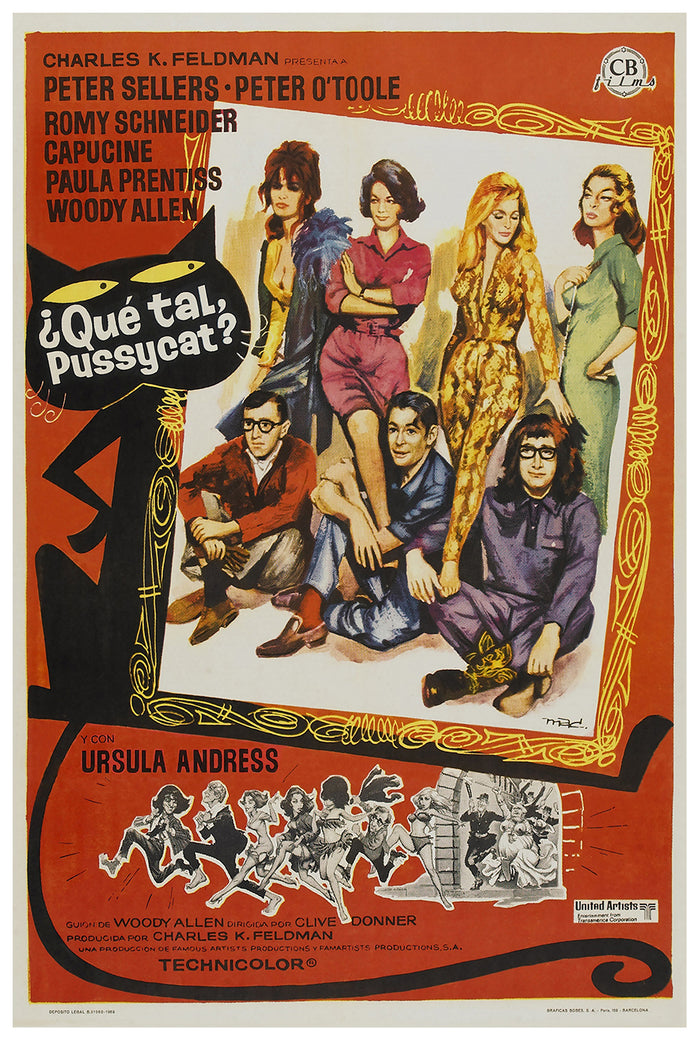 What's New, Pussycat 1965 - Richard Burton - Spain - Classic Movie Poster