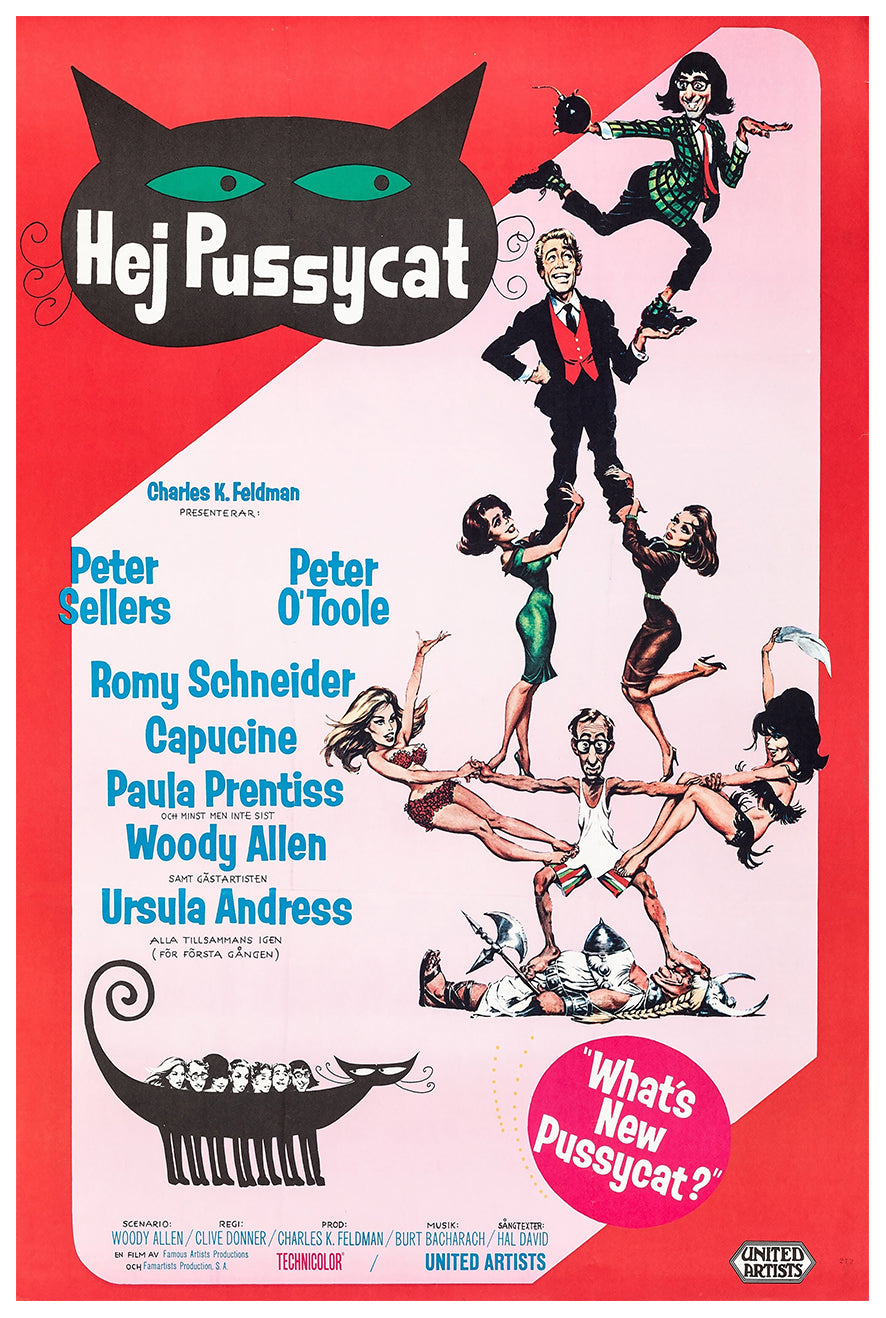 What's New, Pussycat 1965 - Richard Burton - Sweden - Classic Movie Poster